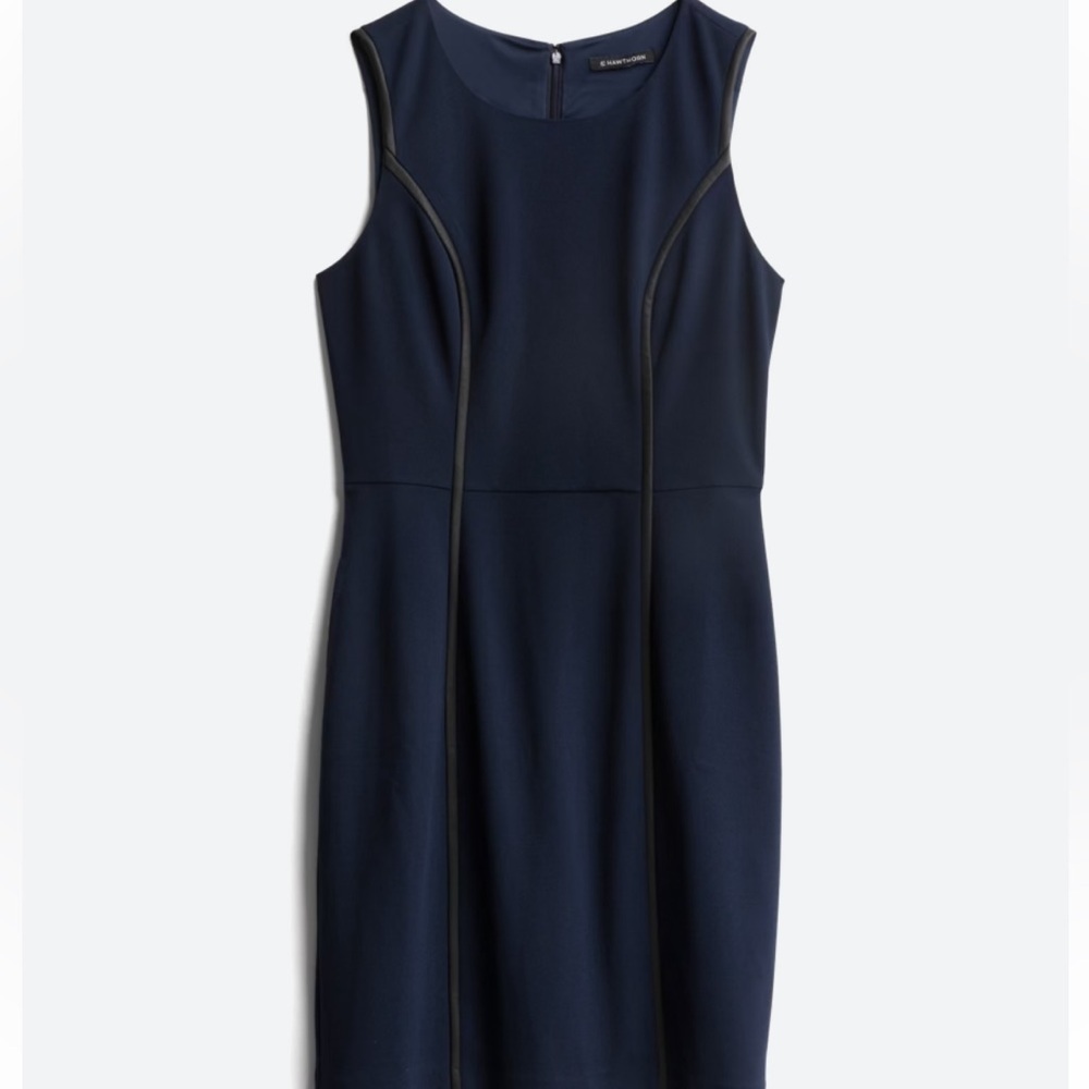 41 Hawthorn Reina Faux Leather Detail Knit Dress Size Large